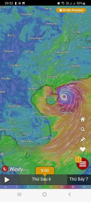 Chọn lớp hiển thị thời tiết phù hợp trong Windy