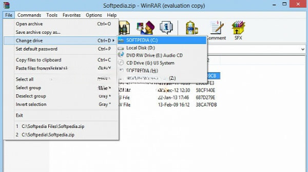 Giao diện WinRAR