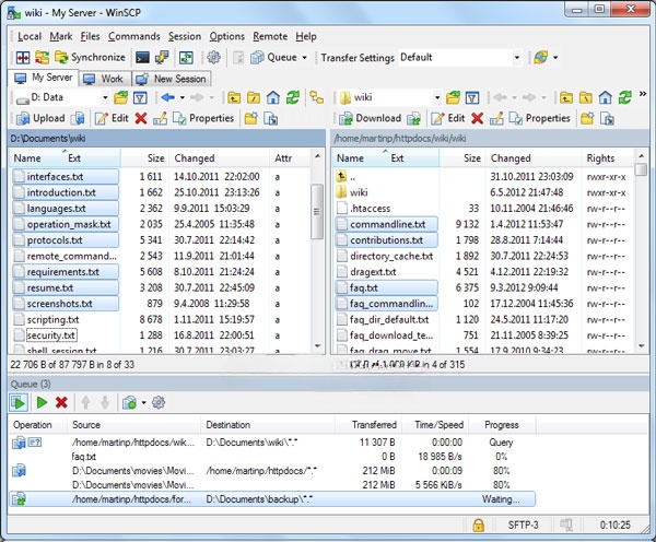 WinSCP trên Windows