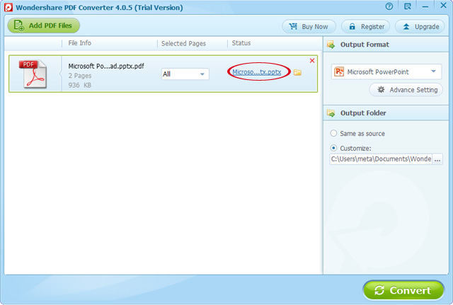 Xem file sau chuyển đổi