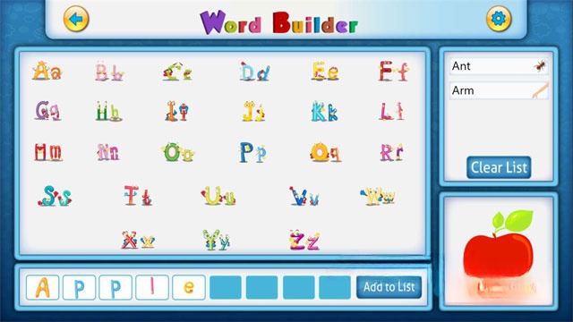 Ứng dụng bé học tiếng Anh Word Builder