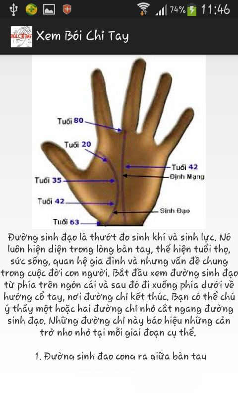 Xem bói chỉ tay for Android