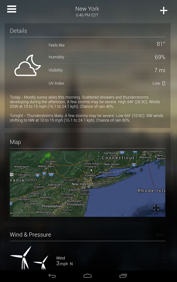 Yahoo Weather for Android