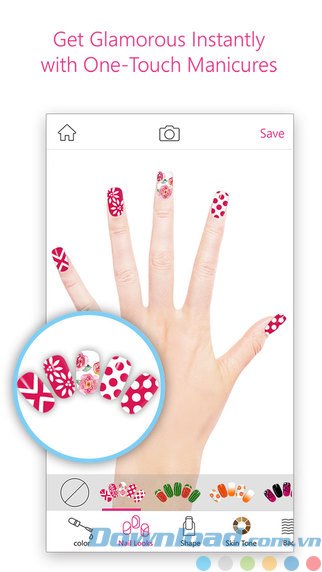 Chọn mẫu và áp dụng một chạm