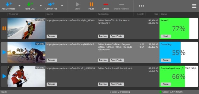 Giao diện chính đơn giản của YTD